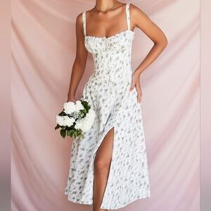 HOUSE OF CB Carmen Garden print bustier dress